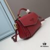 6930bf9c6e68136f4d9aef6f PRADA Fashion Head-Covering Bag in Deer Grain Leather with Ostrich Texture