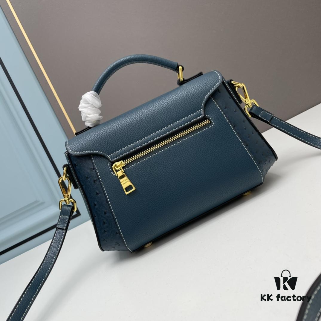 6930bfa16e68136f4d9aef76 PRADA Fashion Head-Covering Bag in Deer Grain Calfskin with Ostrich Texture