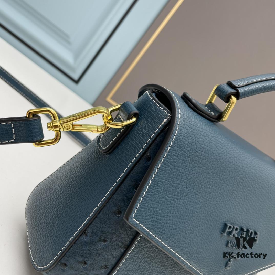6930bfa36e68136f4d9aef79 PRADA Fashion Head-Covering Bag in Deer Grain Calfskin with Ostrich Texture