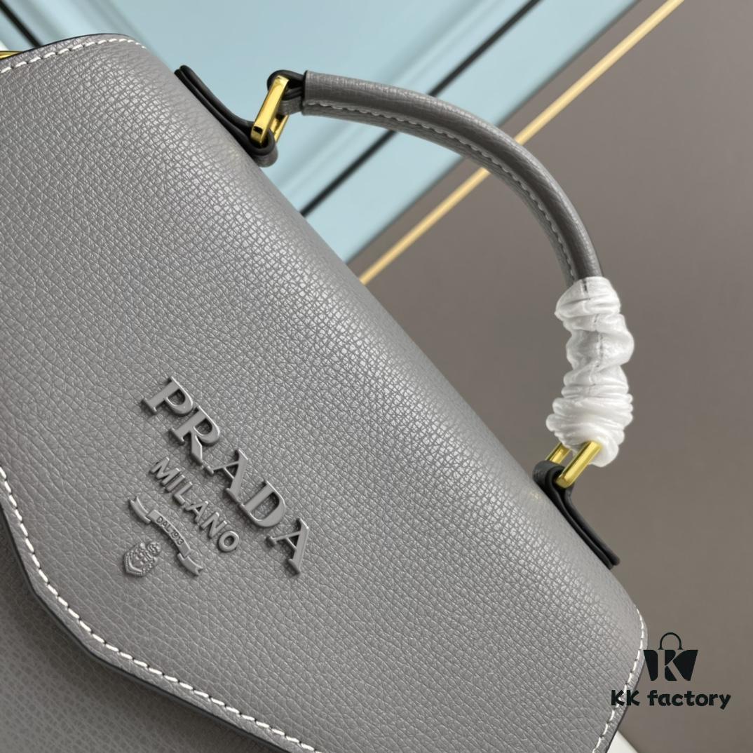 6930bfa96e68136f4d9aef82 PRADA Fashion Head-Covering Bag in Deer Texture Calfskin with Ostrich Print