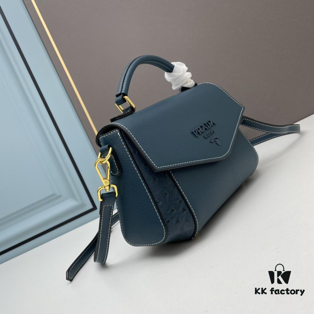 6930bfa96e68136f4d9aef84 PRADA Fashion Head-Covering Bag in Deer Grain Calfskin with Ostrich Texture