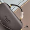 6930bfaf6e68136f4d9aef90 PRADA Fashion Head-Covering Bag in Deer Grain Calfskin with Ostrich Texture