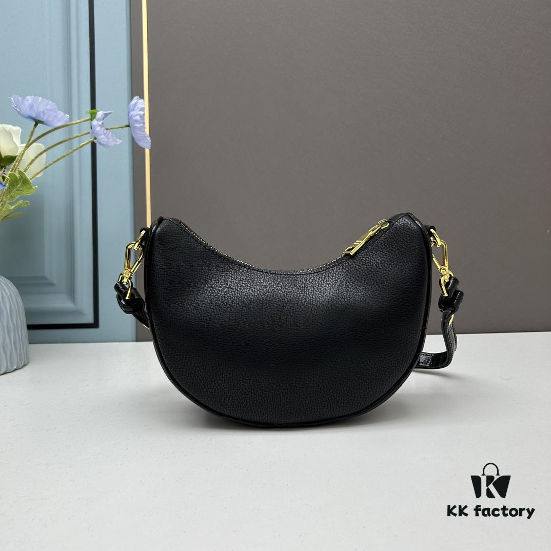 6930bfb86e68136f4d9aefa2 Prada Moon / Crescent Bag - Fashionable Black Horse
