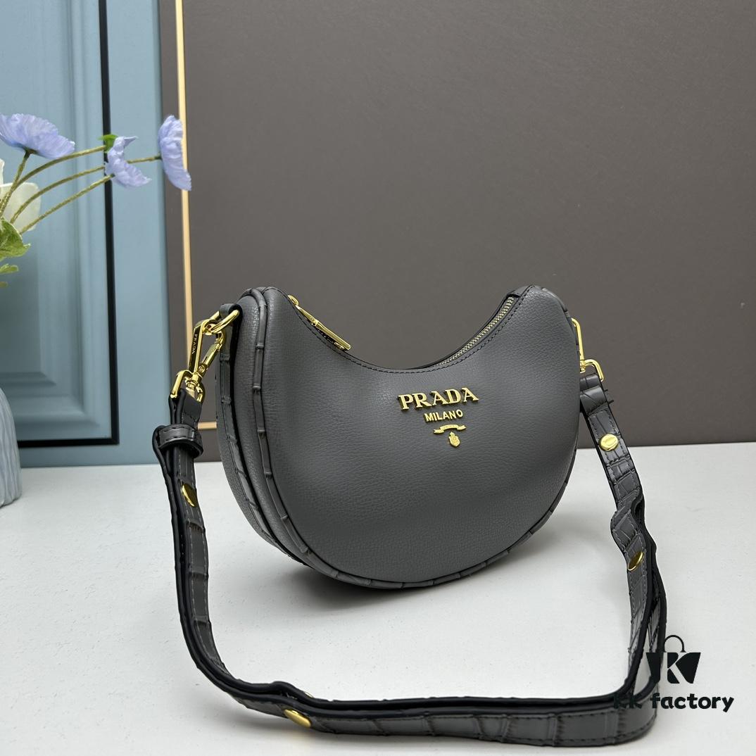 6930bfba6e68136f4d9aefa8 Prada Moon / Crescent Bag - Fashionable Black Horse