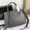 6930bfda6e68136f4d9aefe0 2020 New Arrival Prada-Style Handbag, Model 66153, Premium Calfskin with Glossy Crocodile Texture, Spacious Design with Interior Compartment