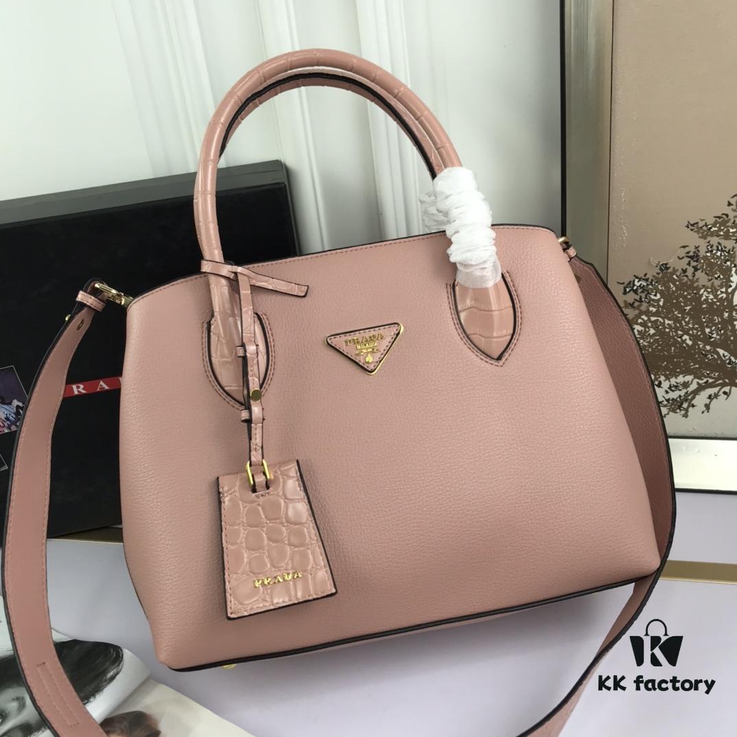 6930bfea6e68136f4d9aefff New Arrival 2020 PRADA Hot Global Launch - Model 66153, 30*24*14cm, Premium Calfskin with Shiny Crocodile Texture