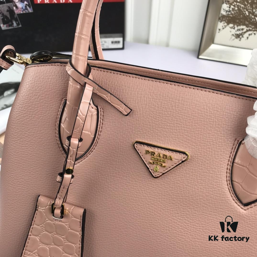 6930bfeb6e68136f4d9af001 New Arrival 2020 PRADA Hot Global Launch - Model 66153, 30*24*14cm, Premium Calfskin with Shiny Crocodile Texture