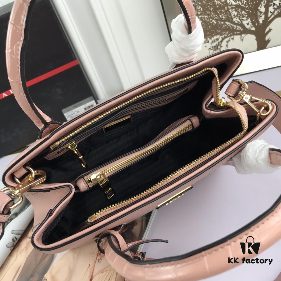 6930bfeb6e68136f4d9af002 New Arrival 2020 PRADA Hot Global Launch - Model 66153, 30*24*14cm, Premium Calfskin with Shiny Crocodile Texture