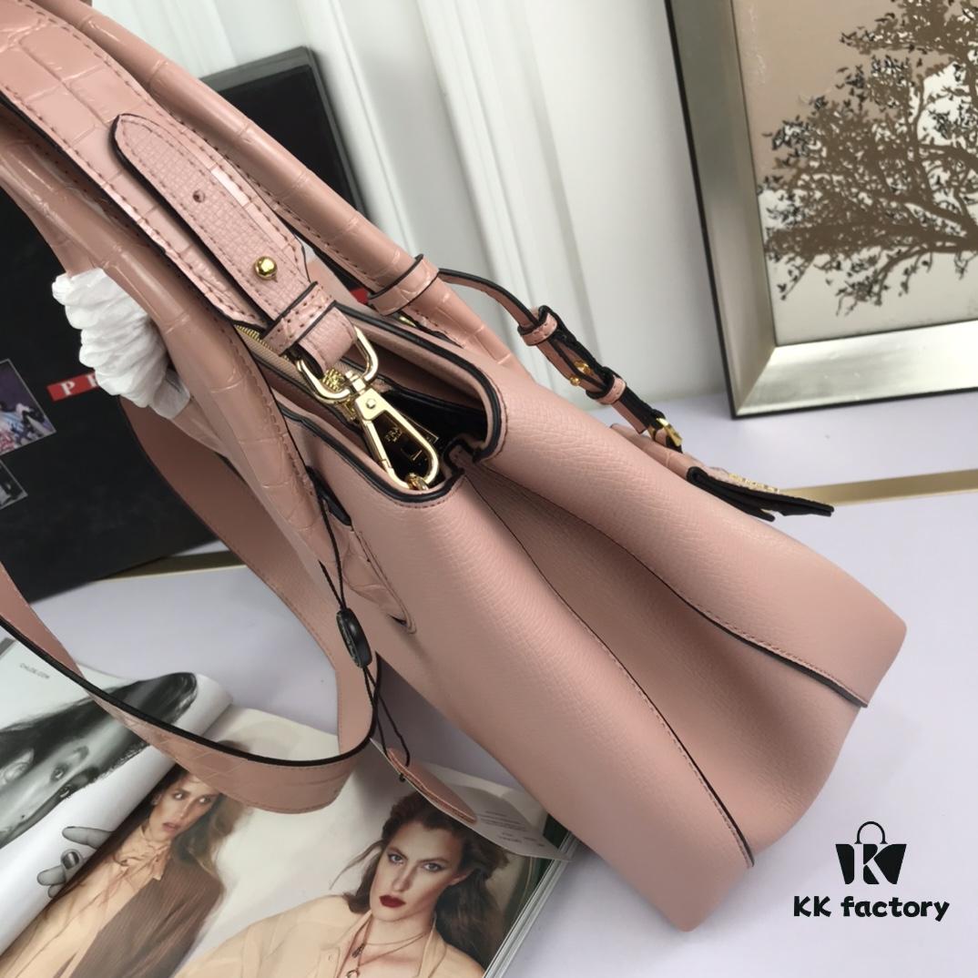 6930bfec6e68136f4d9af004 New Arrival 2020 PRADA Hot Global Launch - Model 66153, 30*24*14cm, Premium Calfskin with Shiny Crocodile Texture