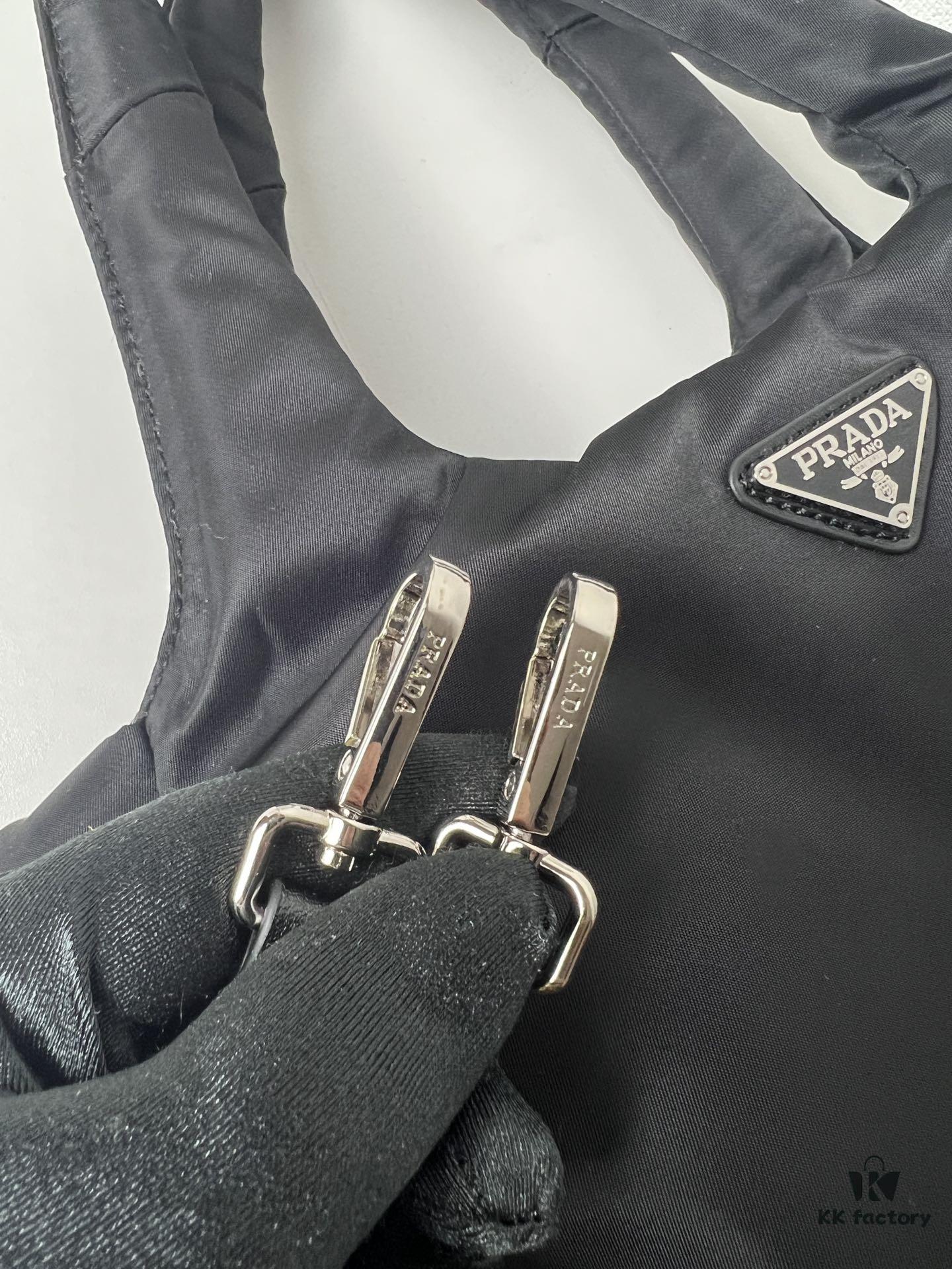 6930c0e16e68136f4d9af1aa Prada Nylon Cotton Tote Bag (with Long Shoulder Strap)
