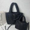 6930c0e56e68136f4d9af1ae Prada Nylon Cotton Tote Bag (with Long Shoulder Strap)