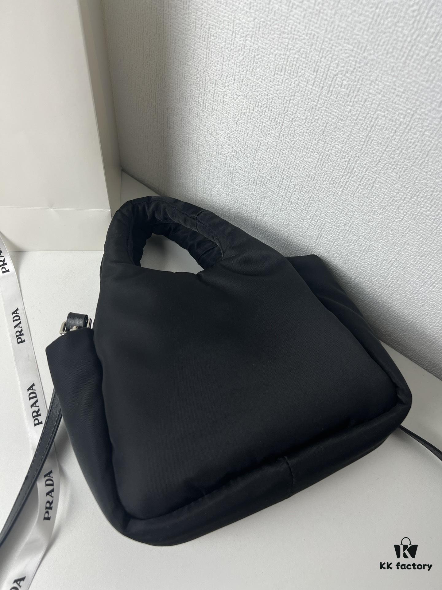 6930c0e76e68136f4d9af1b2 Prada Nylon Cotton Tote Bag (with Long Shoulder Strap)