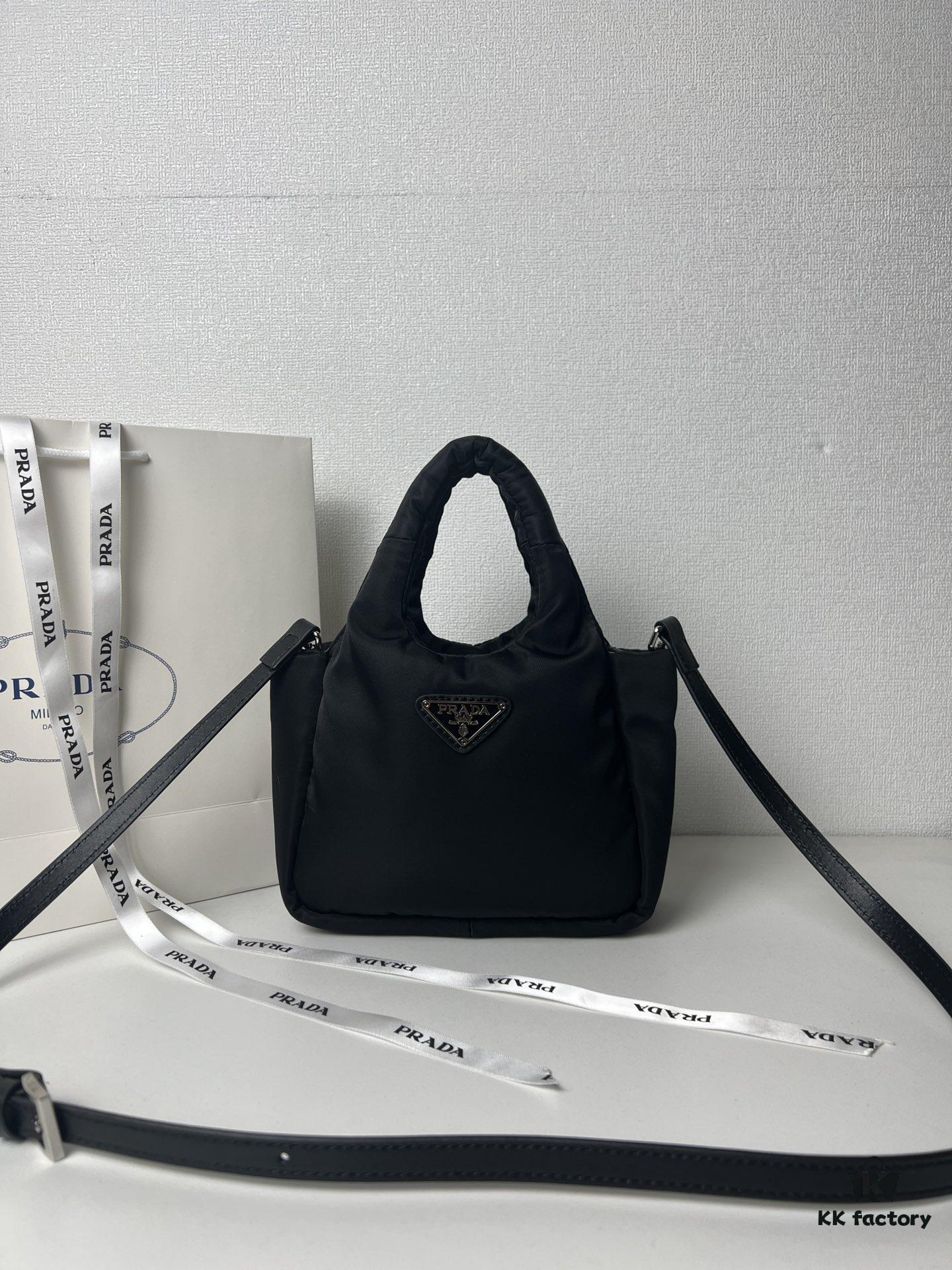 6930c0f26e68136f4d9af1c4 Prada Nylon Cotton Tote Bag (with Long Shoulder Strap)