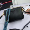 6930c10a6e68136f4d9af1ea New Prada Flip Shoulder Crossbody Bag Model 66136 with Two Straps, Striped Strap and Genuine Leather Women's Handbag, 2019 Summer Fashion Shoulder Bag