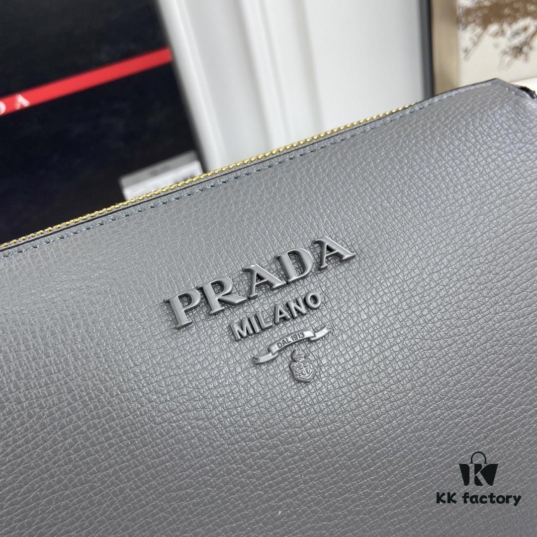 New Prada Flip Shoulder Crossbody Bag Model 66136 with Two Straps, Striped Strap Genuine Leather Handbag, 2019 Summer Fashion Women's Bag