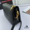 New Prada Flip Shoulder Crossbody Bag Model 66136 with Two Straps, Striped Strap and Genuine Leather Handbag, 2019 Summer Fashion Women's Bag