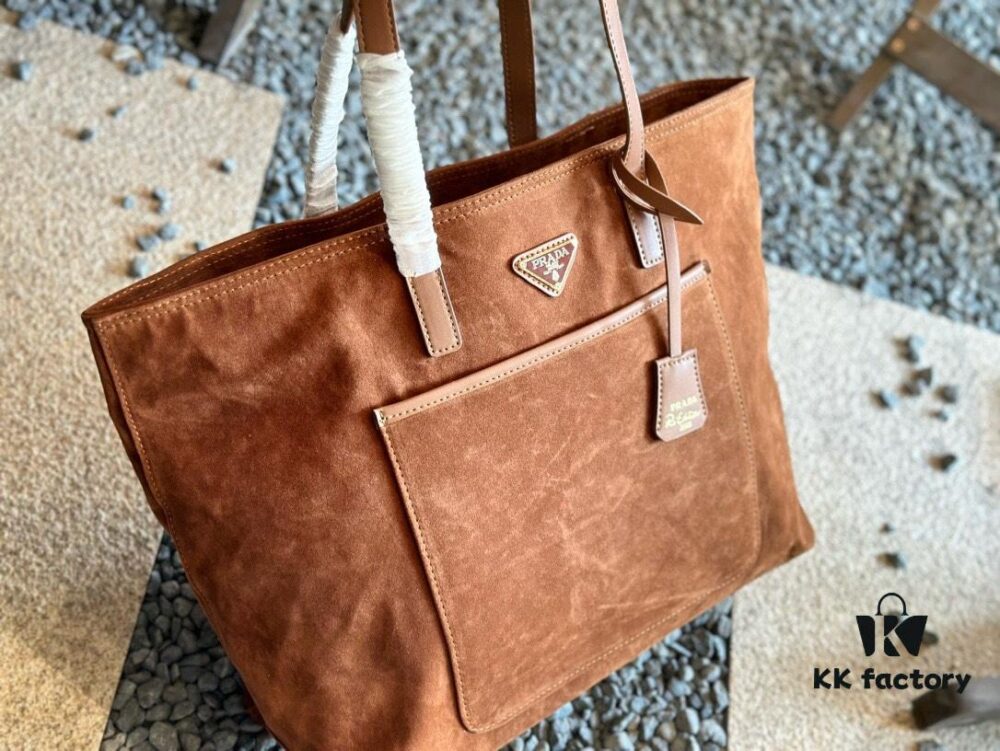 6930c1236e68136f4d9af216 Suede Shopping Bag