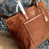 6930c1246e68136f4d9af218 Suede Shopping Bag