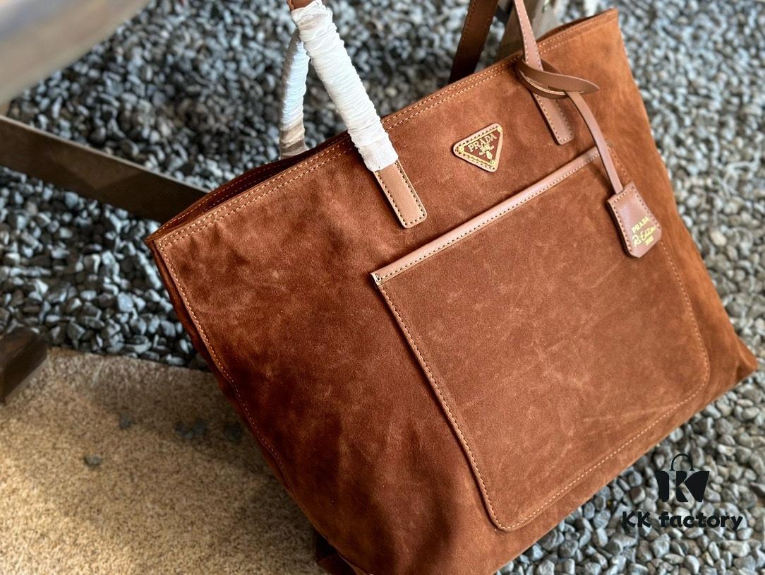 6930c1246e68136f4d9af218 Suede Shopping Bag