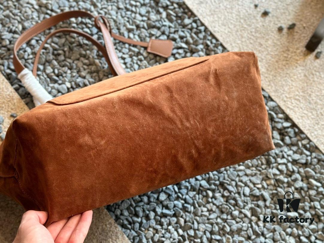 6930c1256e68136f4d9af219 Suede Shopping Bag