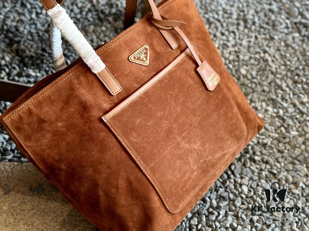 6930c1266e68136f4d9af21a Suede Shopping Bag