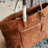 6930c1276e68136f4d9af21b Suede Shopping Bag