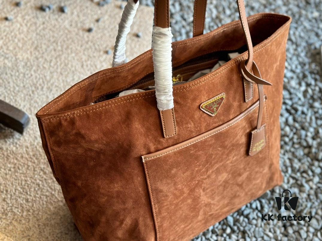 6930c1276e68136f4d9af21b Suede Shopping Bag
