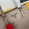 New Arrival 340🔥 Premium Quality🔥 Prada 2020 Mouse Year Edition [Rose] (Free Doll Keychain with Purchase) – Timeless Classic Bestseller, Fine Grain Calfskin, Light Gold Hardware, Rounded Silhouette, Wide Strap, Elegant Texture