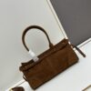 6930c1956e68136f4d9af2ac PRADA New Arrival Matte Black Waxed Leather Tote Bag 2452