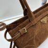 6930c1986e68136f4d9af2b0 PRADA New Arrival Matte Black Waxed Leather Tote Bag 2452