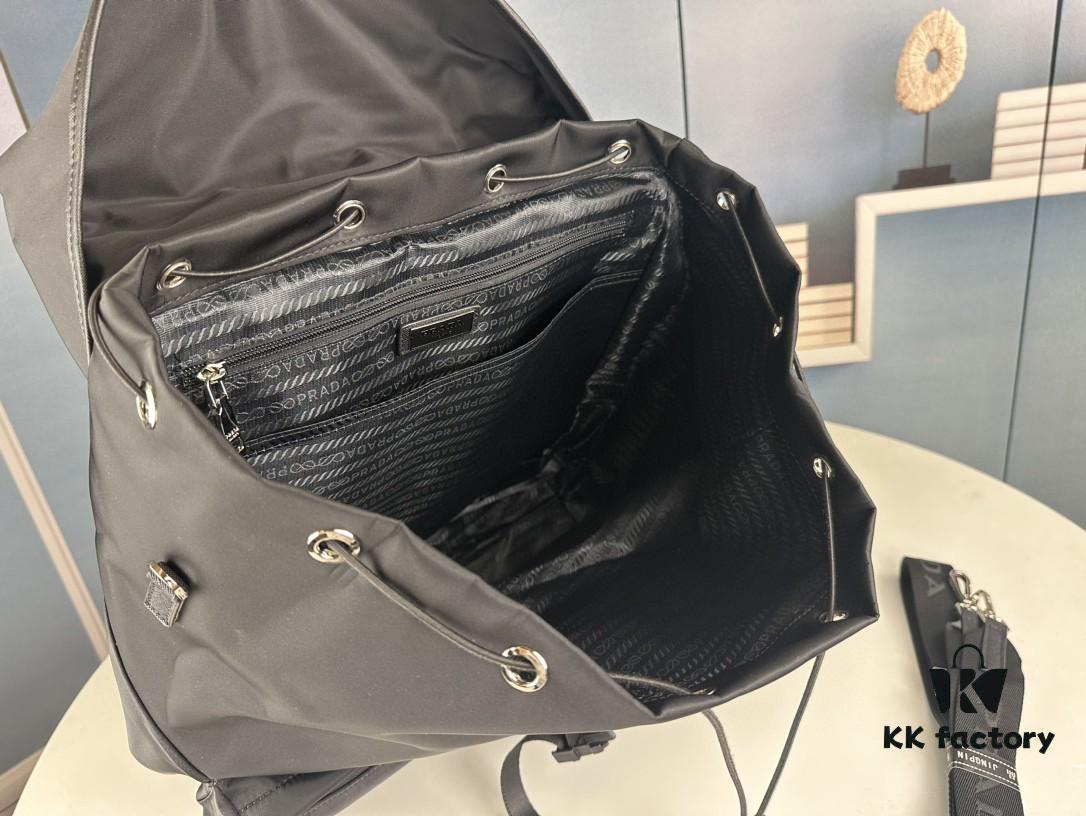 6930c19e6e68136f4d9af2b9 Prada Nylon Backpack 2VZ108 Shoulder Bag Dual Strap Travel Backpack