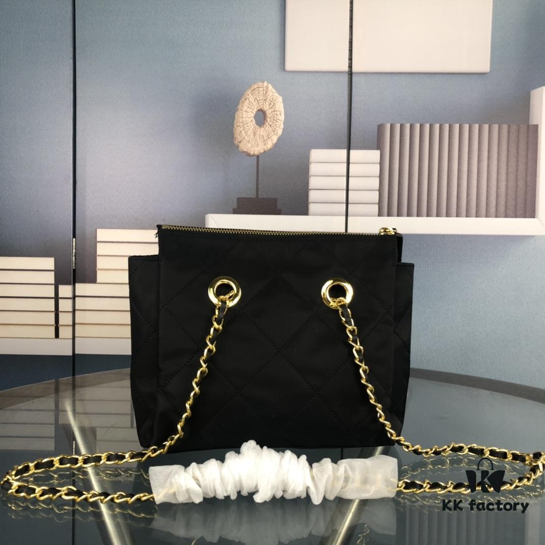 6930c1a96e68136f4d9af2c5 PRADA Vintage Chain Bag - Retro Style, Original Parachute Fabric, Authentic Hardware, Versatile Fashion Accessory
