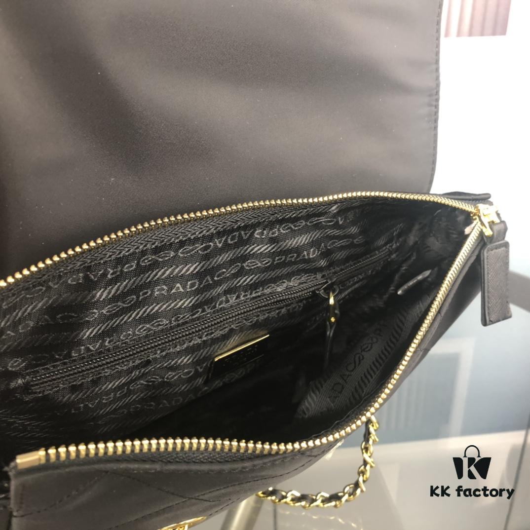 6930c1ac6e68136f4d9af2ca PRADA Vintage Style Chain Bag, Original Parachute Fabric, Retro Fashion, Unisex Design, Size 29x23.6cm, Model No. 2689