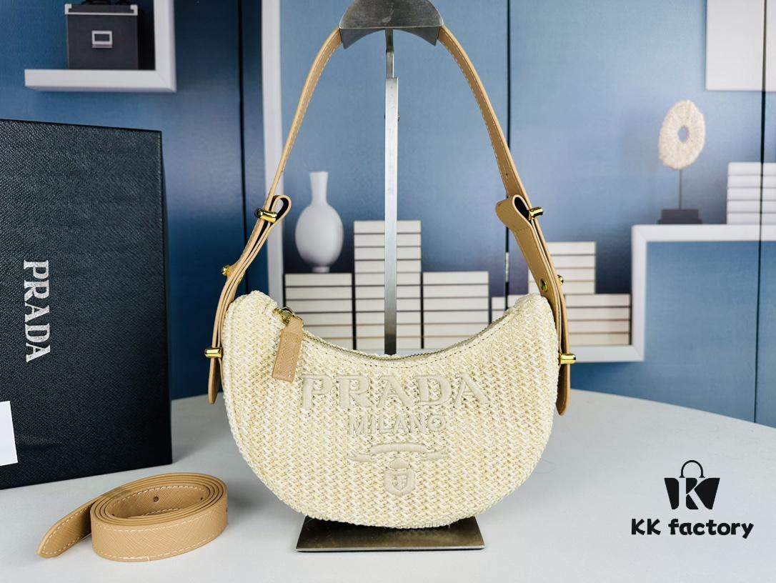 6930c1c56e68136f4d9af2eb Prada Straw Hobo Bag with Box