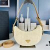 6930c1c66e68136f4d9af2ec Prada Straw Hobo Bag with Box