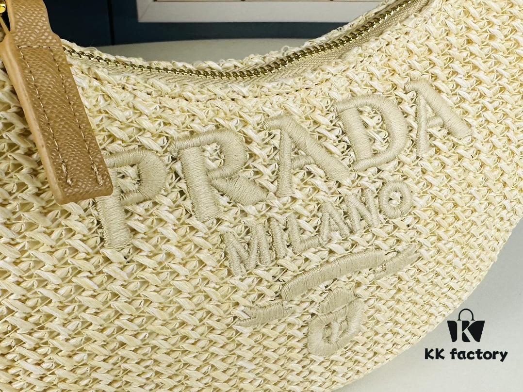 6930c1c76e68136f4d9af2ee Prada Straw Hobo Bag with Box