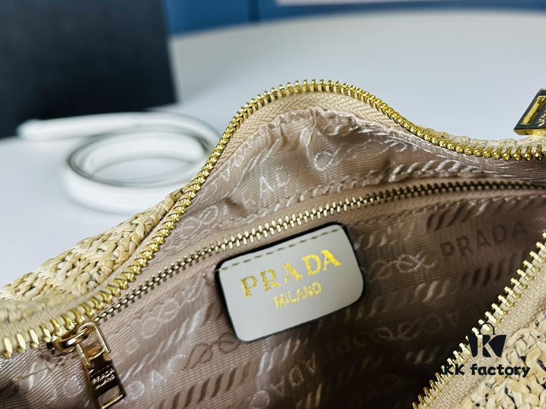 6930c1ce6e68136f4d9af2fa Prada Hobo Straw Bag with Box ||| Prada Beautiful Summer Straw Bag