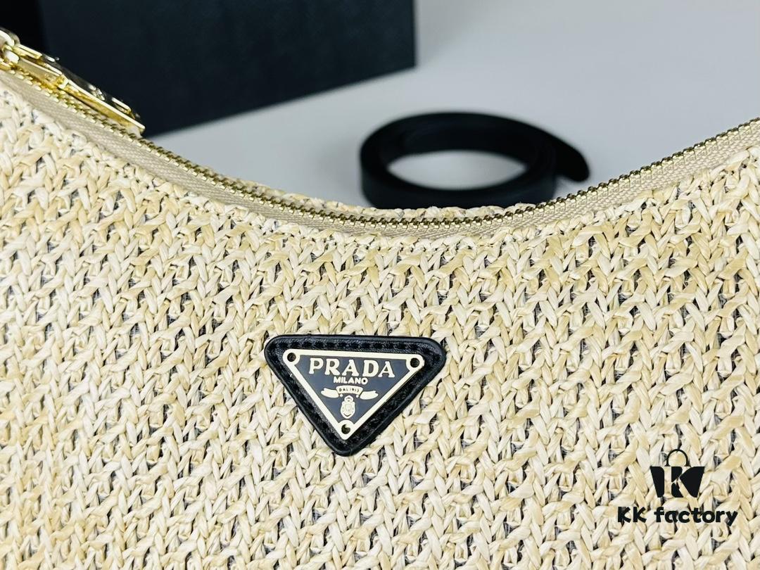 Prada Woven Hobo Bag with Box