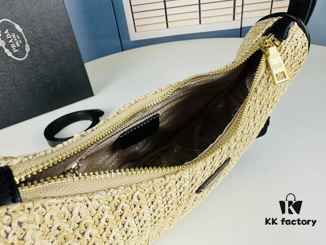 Prada Woven Hobo Bag with Box
