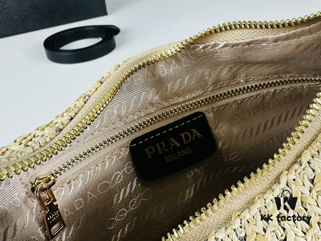 Prada Woven Hobo Bag with Box