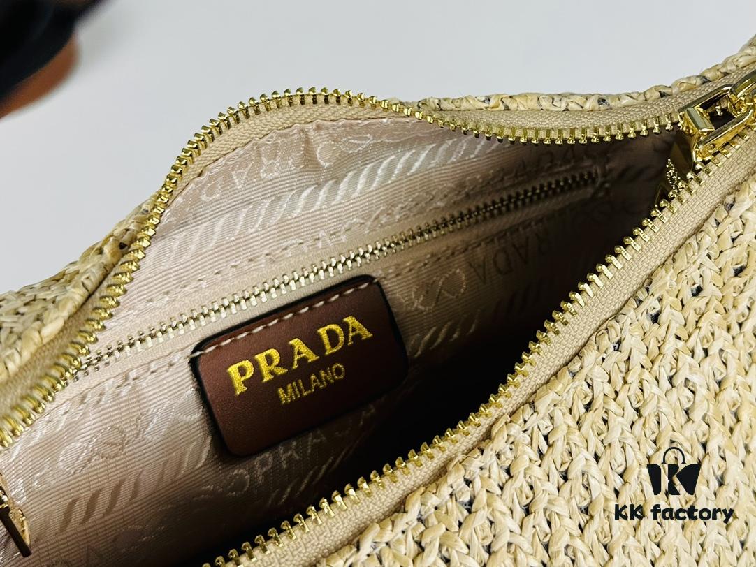 6930c1d86e68136f4d9af30c Prada Summer Woven Hobo Bag with Box
