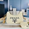 Beige Knitted Prada Three-in-One Bag with Box