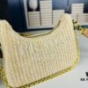 6930c1e56e68136f4d9af320 Beige Knitted Prada Underarm Handbag with Box