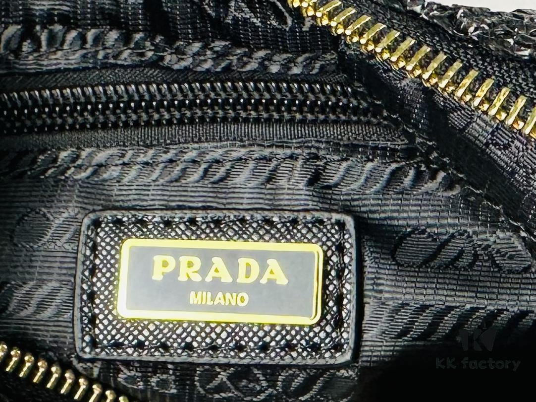 Beige Knitted Prada Three-in-One Bag with Box