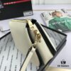 6930c1e96e68136f4d9af325 New Prada Flip Shoulder Crossbody Bag Model 66136 with Dual Straps, 2019 Summer New Fashion Women's Bag, Striped Strap Genuine Leather Handbag, 3 Compartments, Size 21-15-9cm