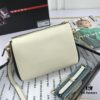 6930c1ea6e68136f4d9af326 New Prada Flip Shoulder Crossbody Bag Model 66136 with Dual Straps, 2019 Summer New Fashion Women's Bag, Striped Strap Genuine Leather Handbag, 3 Compartments, Size 21-15-9cm