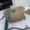 6930c1f06e68136f4d9af32d New Prada Flip Shoulder Crossbody Bag Model 66136 with Two Straps, Striped Strap and Genuine Leather Women's Handbag, 2019 Summer Fashion Collection