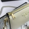 6930c1f26e68136f4d9af330 New Prada Flip Shoulder Crossbody Bag Model 66136 with Dual Straps, 2019 Summer New Fashion Women's Bag, Striped Strap Genuine Leather Handbag, 3 Compartments, Size 21-15-9cm