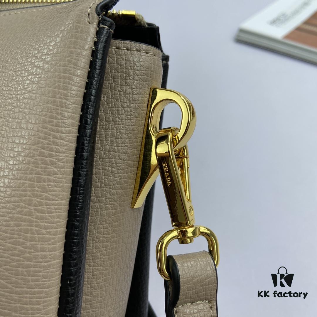6930c1f56e68136f4d9af334 New Prada Flip Shoulder Crossbody Bag Model 66136 with Two Straps, Striped Strap and Genuine Leather Women's Handbag, 2019 Summer Fashion Collection