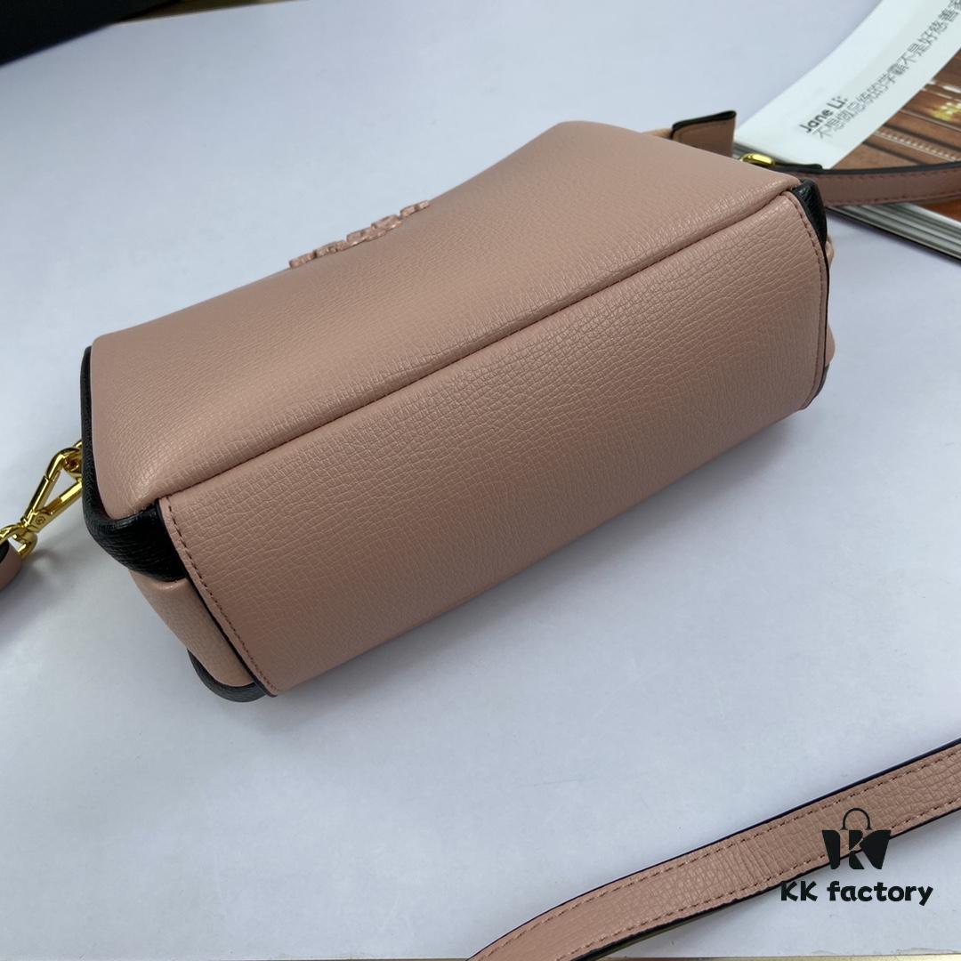 New Prada Flip Shoulder Crossbody Bag Model 66136 with Two Straps, Striped Strap Genuine Leather Handbag, 2019 Summer Fashion Women's Bag
